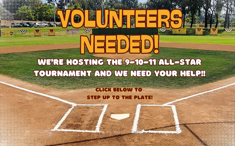 11U All-Star Tournament Volunteer Sign-up